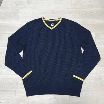 새상품급 FJ 풋조이 V넥 긴팔 니트 2XL 사이즈 네이비 골프