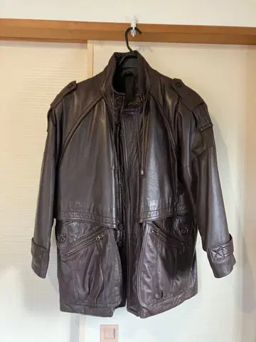 Wind Armor 브라운 가죽 자켓