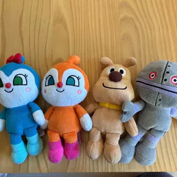 호빵맨 캐릭터 봉제 인형 4체 세트