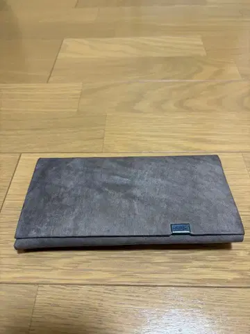 미사용품 쇼사 롱 지갑 가죽 수묵화 Smokingrey