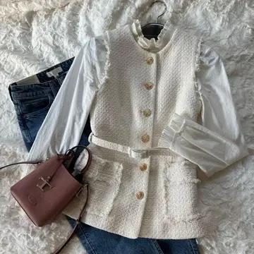 이번 시즌 구매 완판템 트위드 베스트