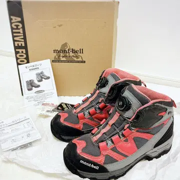 mont-bell 등산화 트레킹 슈즈 방수 레드 23.5cm 여성