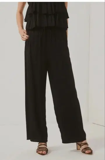 새상품 야마다야 스콧 클럽 ample 글로시 허리 개더 팬츠