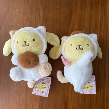 산리오 폼폼푸딩 아기 고양이 봉제 인형 택 포함 새상품