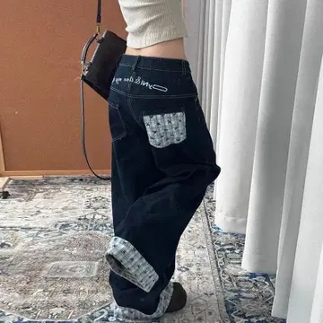 [새상품] 빅 사이즈 데님 팬츠 와이드 배기 3L 여유로운 스트릿 8