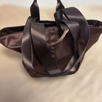 브라운 새틴 토트백(2way)