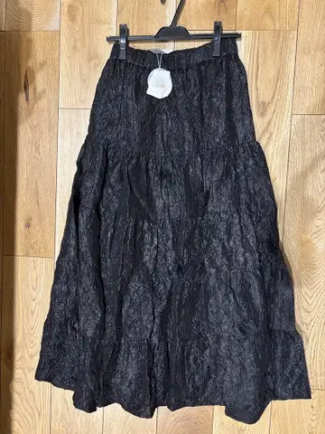 야마다야 Ample 블랙 롱 스커트