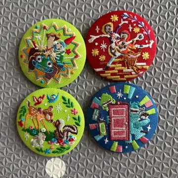 디즈니 자수 캔뱃지 토이 스토리 우디 버즈 토이스토리