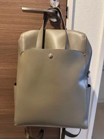 그레이 그린 심플 백팩