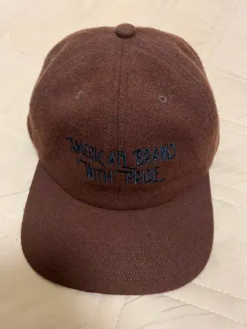 schott 샷 6패널 울 캡 트래커 자수 브라운