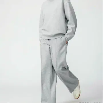 UNIQLO C 맨투맨 스트레이트 팬츠 그레이 M