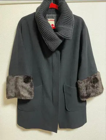 BACCA 바카 울 캐시미어 코트 소매 퍼