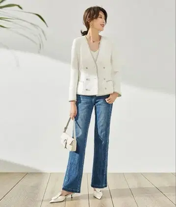 [ 시착만 한 상품 ] BANICO 더블 브레스트 트위드 자켓