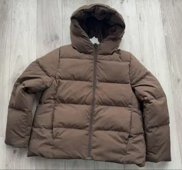 새상품 워셔블 다운 블루종 브라운 L 사이즈