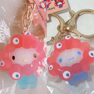 시나모롤 키티 클리어 산리오 미야쿠미야쿠 변신 입체 마스코트 키링