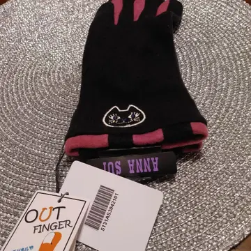 3, ANNA SUI 고양이 자수 장갑