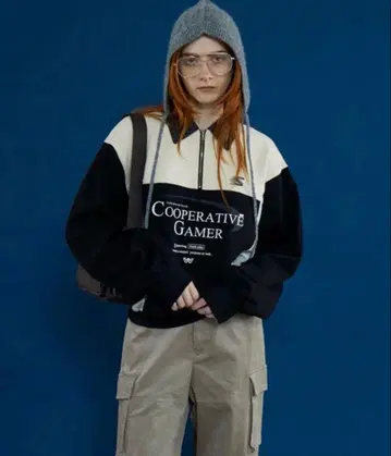 Company Print Half Zip Sweatshirt