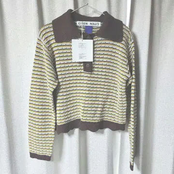 [ 새상품 ] CITEN 다크 브라운 스트라이프 니트 FREE