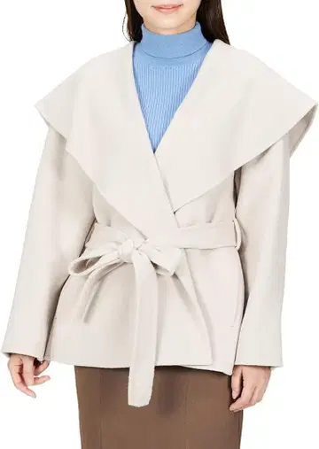 거의 미사용 FRAY I.D 숄카라 숏 리버 코트