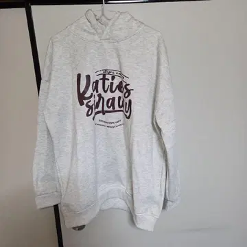 Katies sirawy 그레이 후드티 후드 부착