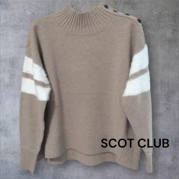 [ 미사용 새상품 ] scot club 버튼 하이넥 니트
