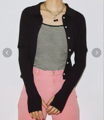 jouetie 쥬에티 폴로 칼라 가디건 니트