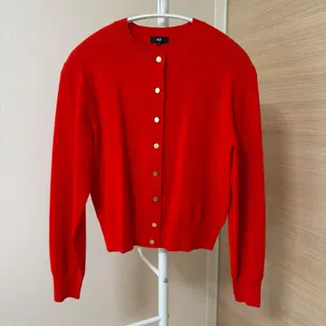 플라스테 엑스트라 파인 메리노울 블렌드 메탈 버튼 가디건 S