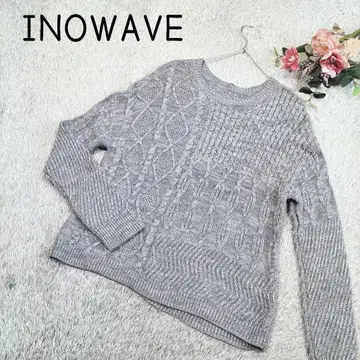 [이노웨이브] 여성용 상의 니트 스웨터 라이트 그레이 M 사이즈