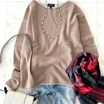 새상품급 띠어리 Theory 캐시미어 100% 니트 풀오버 브라운 계열