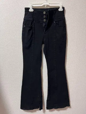 FUN 데님 버튼 플레어 팬츠 L 사이즈