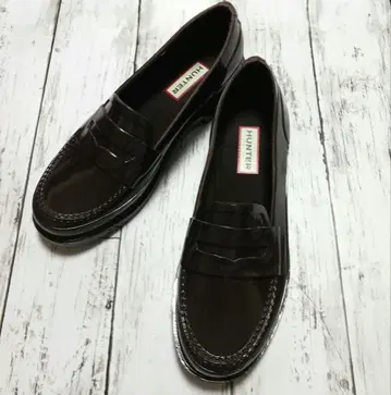 HUNTER 페니 로퍼 다크 브라운 UK4 23cm