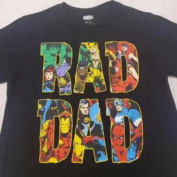 마블 MARVEL RAD DAD 티셔츠 S/M 블랙