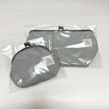 [일본제] watona 가마구치 실버 그레이 동전 지갑 펜 케이스 2세트