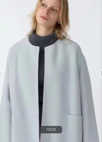 야마다야 Aga 새상품 라이트 블루 롱 코트