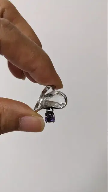 실버 925 수정과 자수정