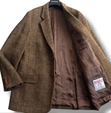 [ 중고 ] HARRIS TWEED 2XL 테일러드 자켓 호두 버튼