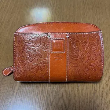 Dabada 꽃무늬 가죽 접이식 지갑