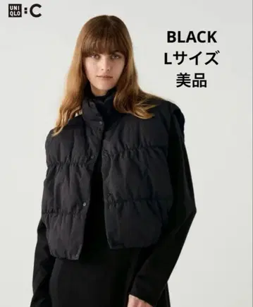 UNIQLO : C 블랙 다운 드롭드 베스트 L 사이즈