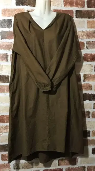 여성용 No.28 [익명 배송] 선버리 V넥 원피스 긴팔 면 100%