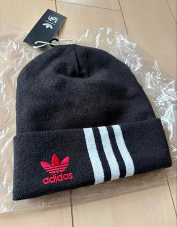 adidas Korn 니트 모자 블랙 3라인