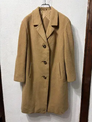 초레어 빈티지 낙타 울 울 코트 롱 코트 구제 의류