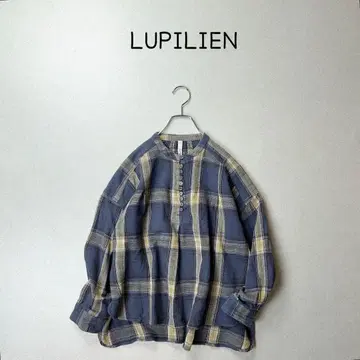 LUPILIEN 나츄란 취급 두꺼운 소재 체크 풀오버 블라우스