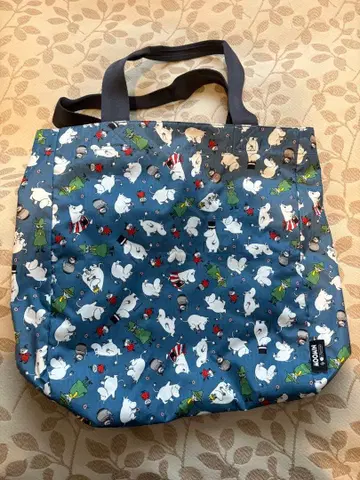 무민 토트백 블루