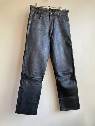 Astore Robot 블랙 가죽 팬츠