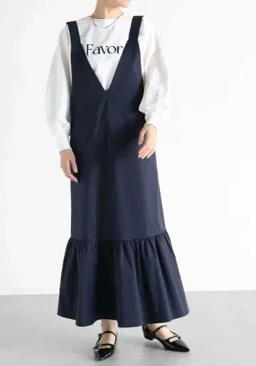 야마다야 Vin 원 티어드 오버롤 스커트