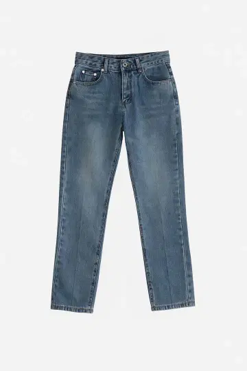 [와이드 레인지] 슬림 레그 롱 레그 테이퍼드 청바지 M 사이즈 블루