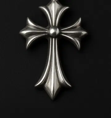 클래식 실버 크로스 펜던트 6002M