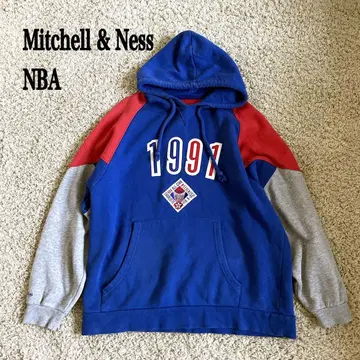 Mitchell & Ness NBA 후드티 맨투맨 파랑 빨간색 그레이