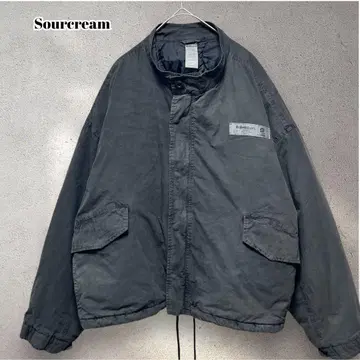 [Sourcream] 숏 모즈 코트 빅 실루엣 M 다크 그레이