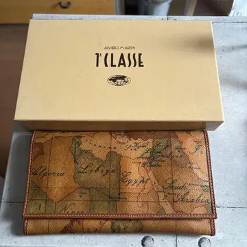 PRIMA CLASSE (프리마 클라세) 지도 도안 가죽 장지갑